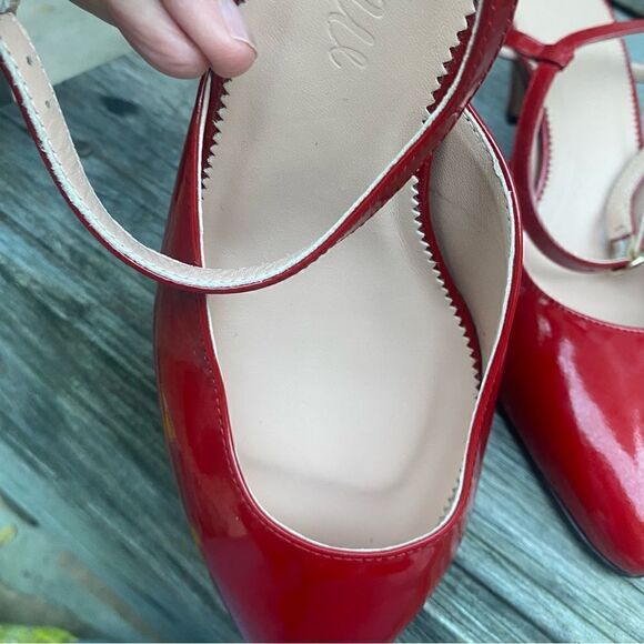 J Crew Pointed-toe heels in Italian patent leather 8.5 in red - Picture 9 of 11